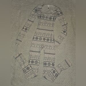 SKIMS Black and Cream Patterned Onesie